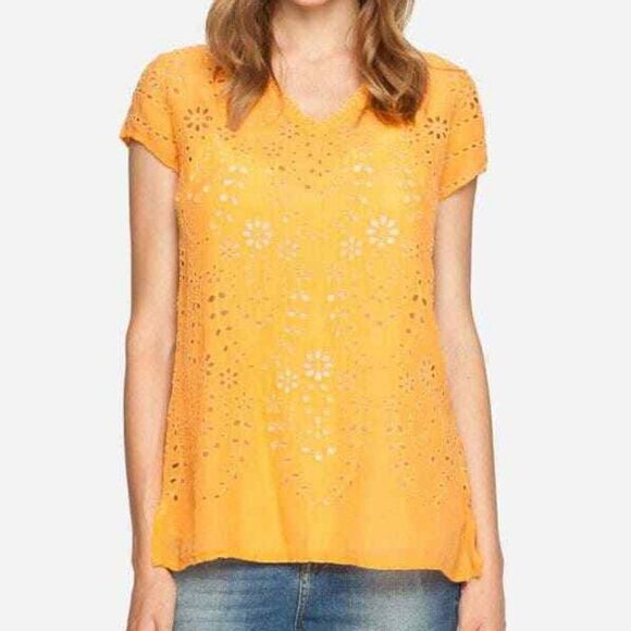 Johnny Was Eyelet Top - Picture 1 of 10